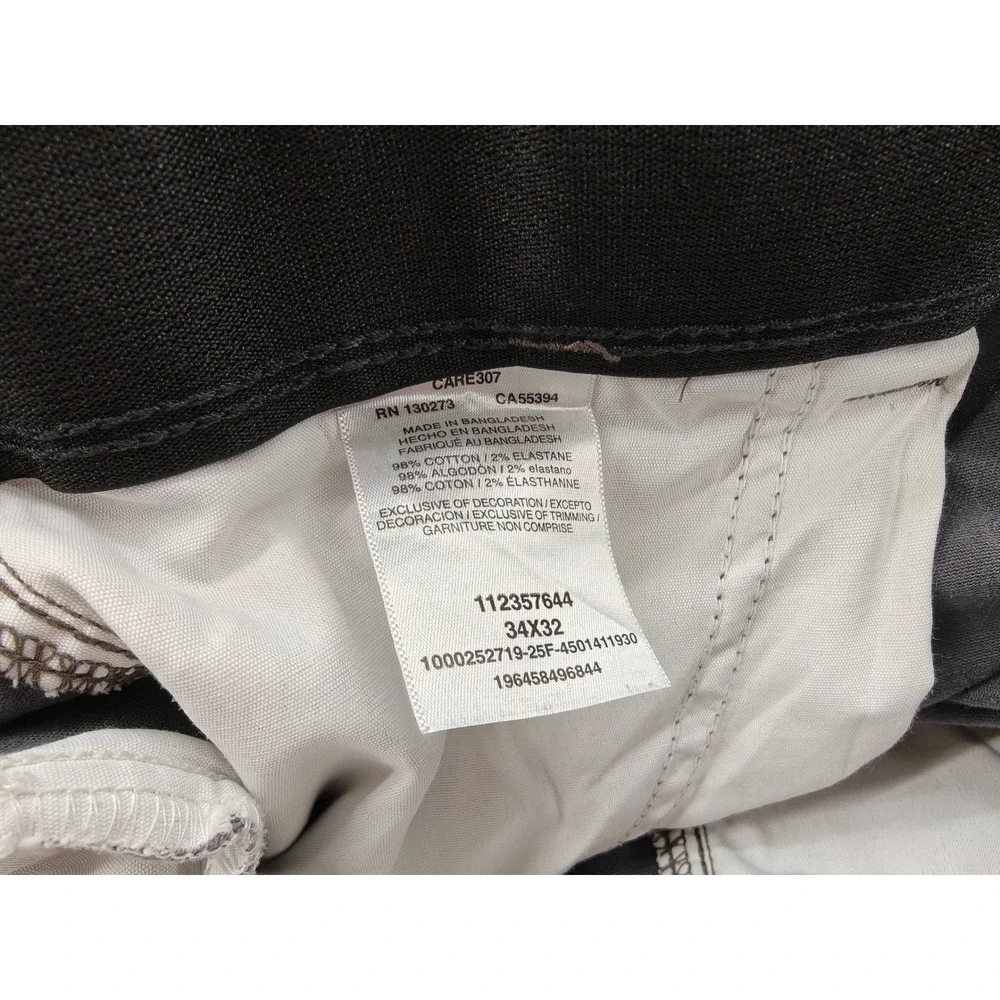 Wrangler ATG Mens Charcoal Gray Cargo Pants 34x32 Stretch All Terrain Gear